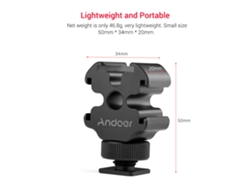 Andoer Soporte De Zapato Frío De Aluminio 1 A 3, Extensión Para Cámara Dslr Ildc, Micrófono, Luz De Video Y Brazo Mágico