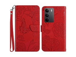 Funda De Piel Sintética Con Tapa Para Realme C75 4g, Con Correa Para La Muñeca, Antigolpes, Con Diseño De Flores Y Mariposas, Anticaídas.
