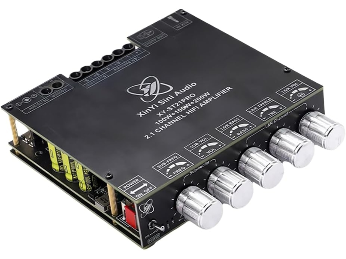 Placa Amplificadora De Potencia De Audio Digital Bluetooth St21pro 2.1