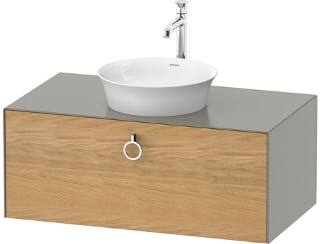 DURAVIT Tulip blanco, mueble de baño colgado en la pared, ancho 1000 x profundidad 550mm, con 1x extraíble, con tirador, WT49810