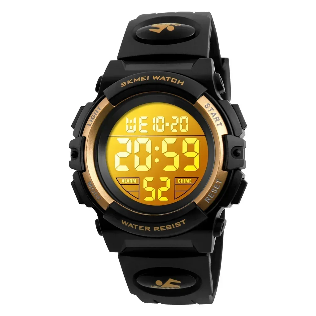Reloj Despertador Para Niños Y Niñas (dorado), Resistente Al Agua Hasta 5 Bares, Con Luz Led.