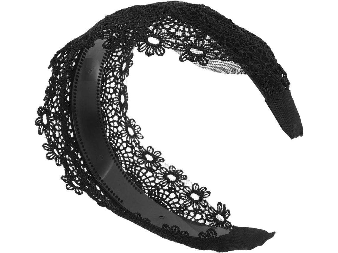 Diadema Ancha De Encaje Floral Para Mujer (accesorios Para El Cabello)