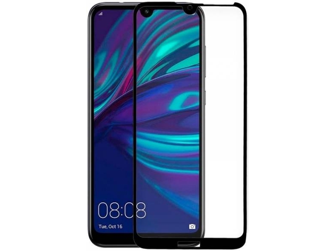 Protector de Cristal Templado Huawei Y7 2019 Negro