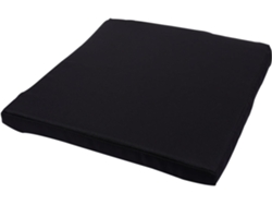 Cojín cuadrado para asiento, 40x40 cm, de espuma gruesa impermeable con funda negra lavable. SFUSHOS