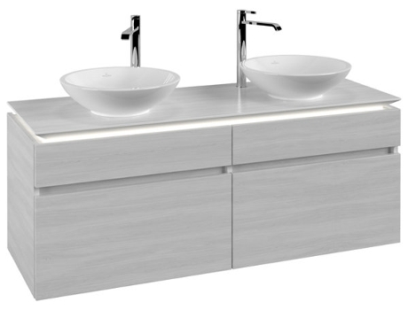 Villeroy &amp Boch Legato Vanity unit B592 1400x550x500mm 2 lavabos iluminación LED