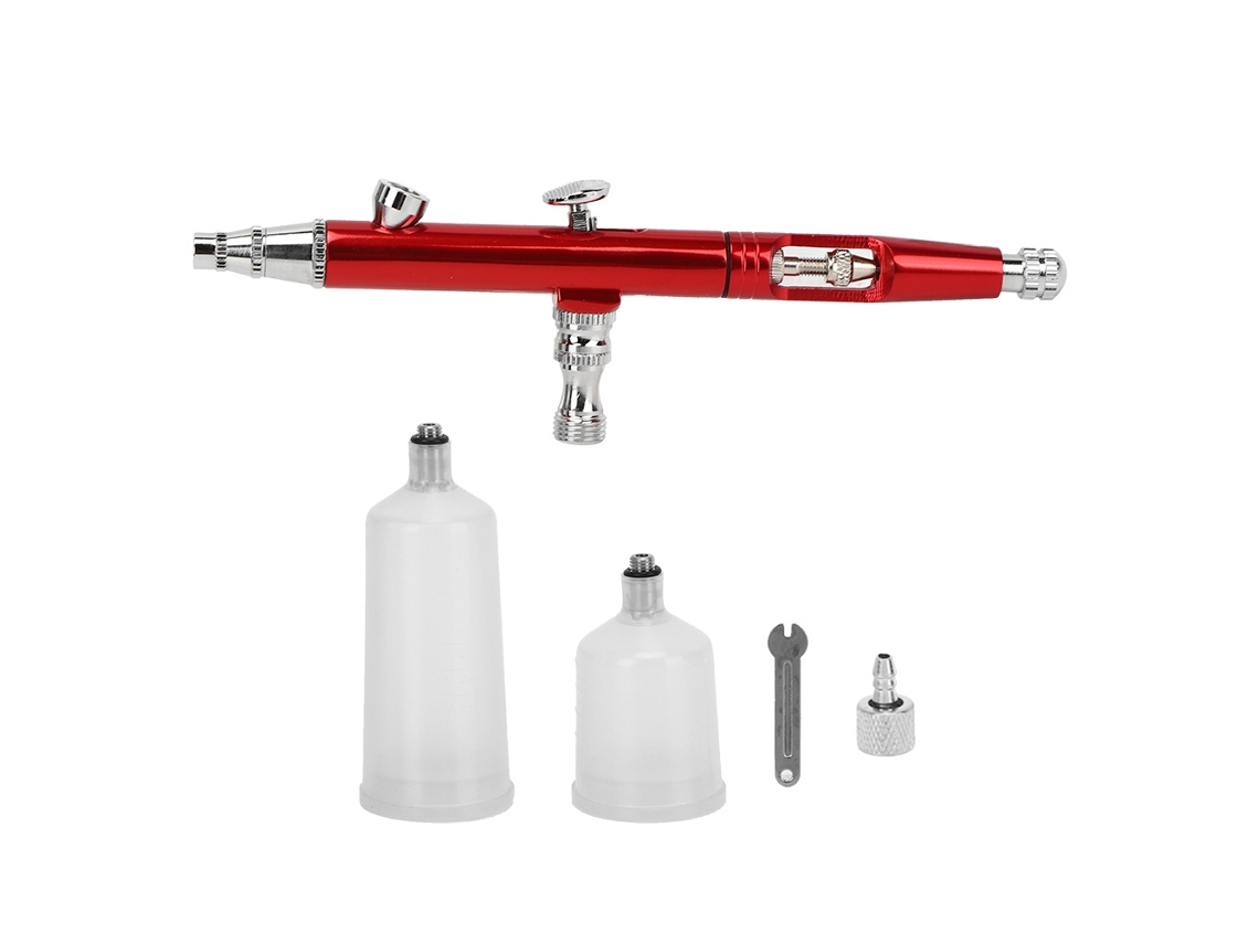 Pistola Pulverizadora Ar131, Aerógrafo, Herramienta Neumática Para Pintura Diy, 0,3 Mm, Rojo