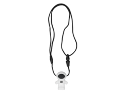 Colgante Para La Dentición Del Bebé En Silicona Con Forma De Astronauta, Collar Masticable Blanco Para Bebés Y Niños.