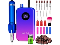 Taladro De Uñas Inalámbrico Portátil, Velocidad Ajustable De 35000 Rpm, Bajo Nivel De Ruido, Salón De Manicura.