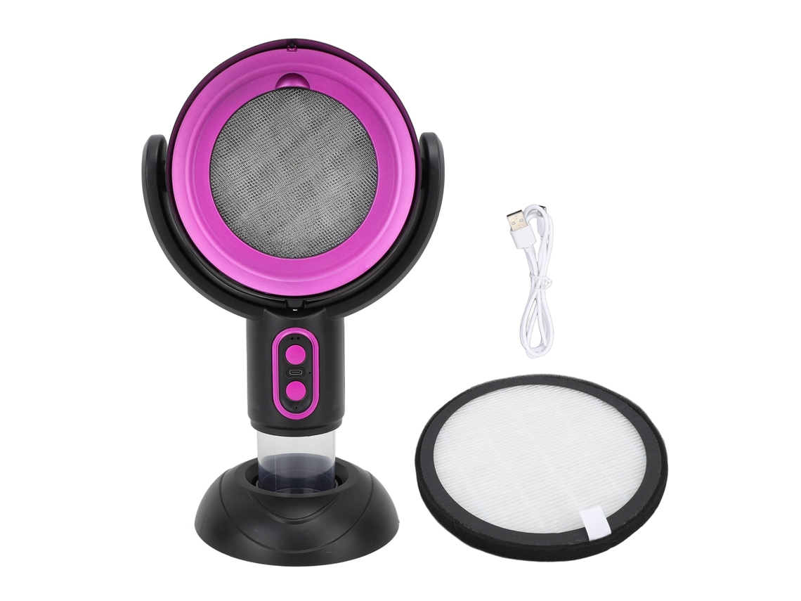 Extractor De Cocina Portátil De Sobremesa, 2 Velocidades, Iones Negativos, Usb, 5v, 8w, Negro Y Morado.