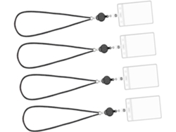 Juego de fundas transparentes para tarjetas con cordón, portaidentificaciones para uso de oficina.