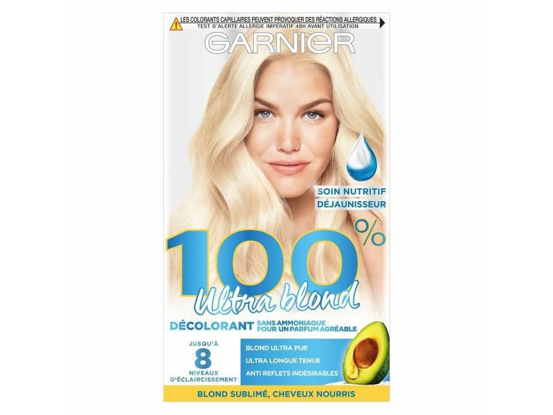 Decolorante Garnier 100% Ultra Blond Rubio Nº 8 Sin amoniaco