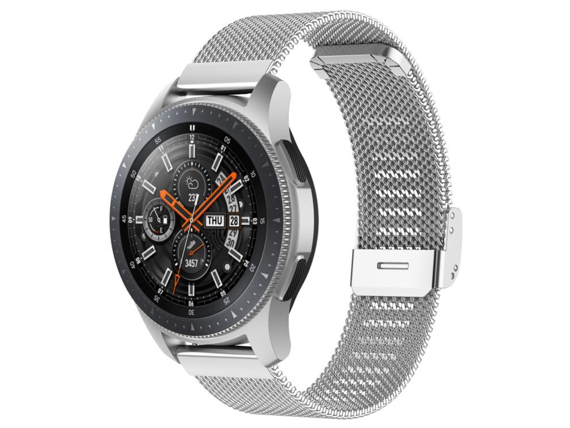 Bracelete Para Samsung Galaxy Watch 7/fe/6/5/4 - Metal Com Fivela Milanês - Prata