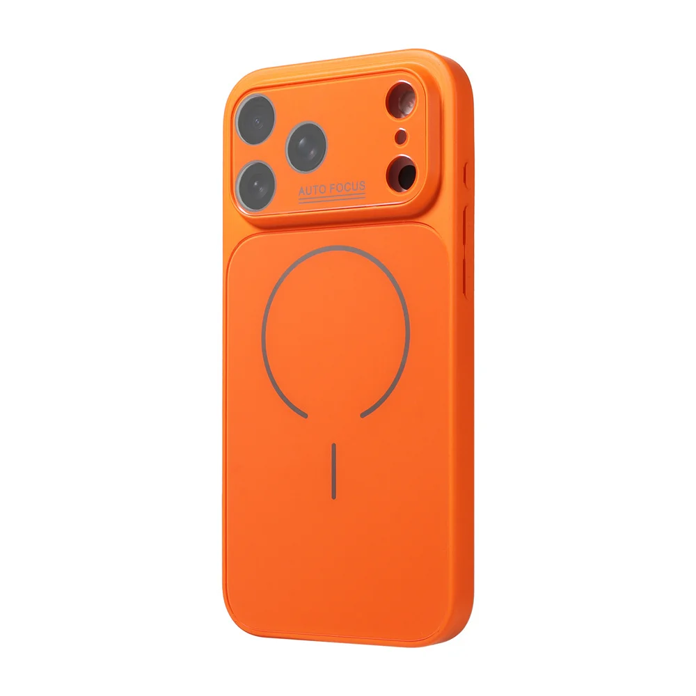 (iphone 11 Pro Max, Naranja) Funda Protectora Magnética Magsafe Para Iphone, Compatible Con Carga Inalámbrica.