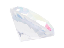 Pisapapeles de cristal con forma de diamante de 60 mm, creador de arcoíris, diamantes de cristal prismático, ideal para bodas, dormitorios y mesas.