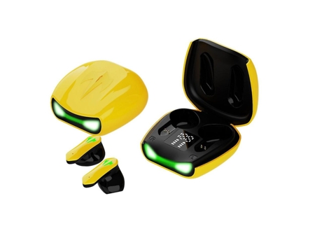 Auriculares Bluetooth True Wireless X16S In-Ear Low Latency X15 Gaming Amarillo