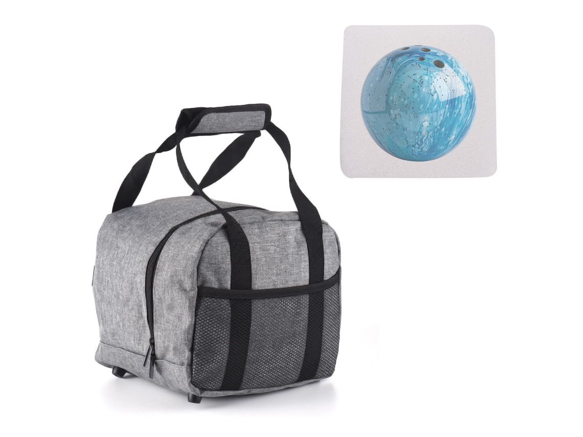Bolsa De Bolos De Lona Oxford Para Una Bola Con Soporte Acolchado Y Compartimento Frontal.