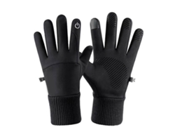 Guantes De Ciclismo Impermeables Y Cálidos Con Malla Táctica Antideslizante Para Motocicletas Y Deportes Al Aire Libre - Negro