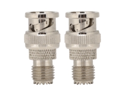 2 Adaptadores Convertidores Bnc Mini Uhf A Jk De Latón Niquelado Para Antena De Radio Wifi
