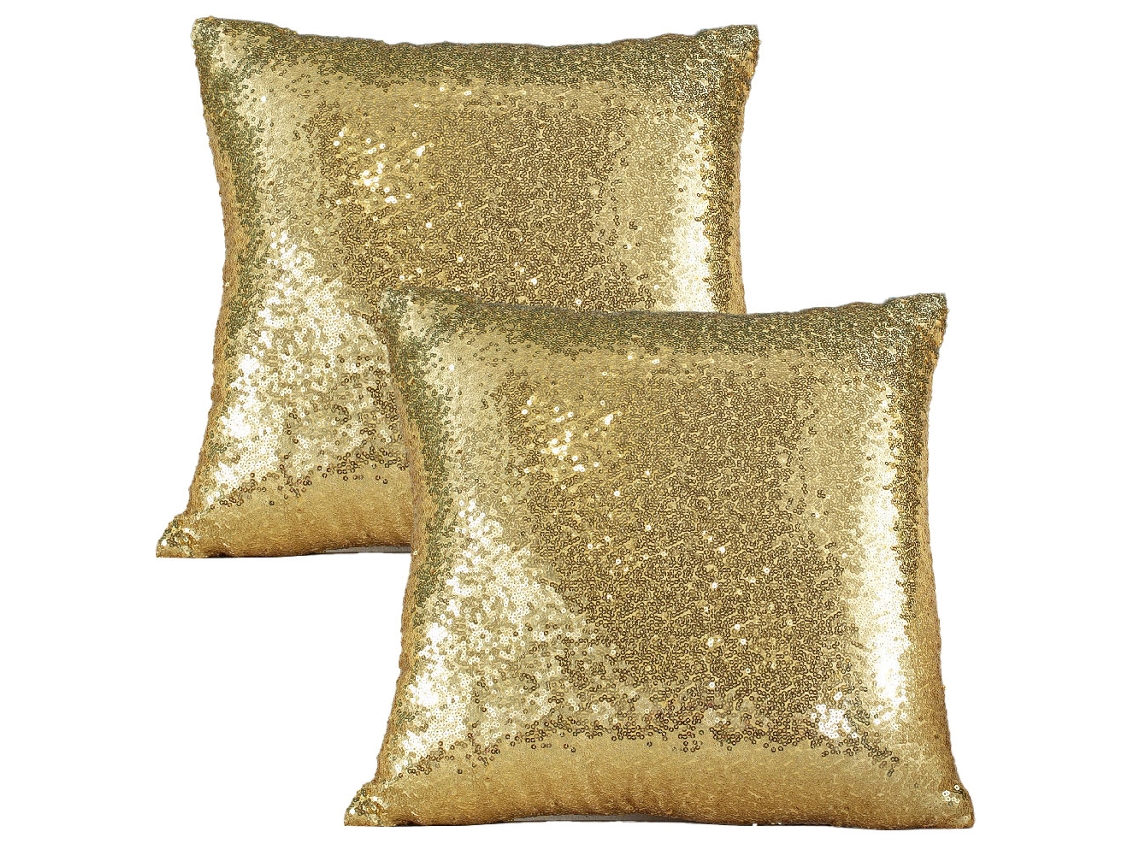 Fundas Decorativas Para Cojín - 2 Piezas Con Lentejuelas