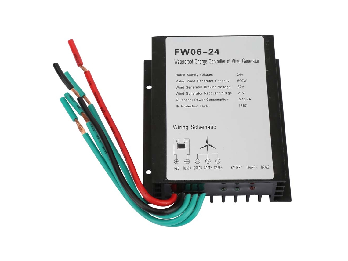 Veloriskku-controlador De Carga Eólica 24v Ip67 Impermeable Para Generador Eólico