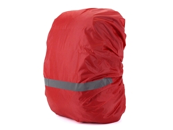 Funda impermeable y reflectante para mochilas, ideal para senderismo, acampada y viajes al aire libre. Color rojo, talla M.