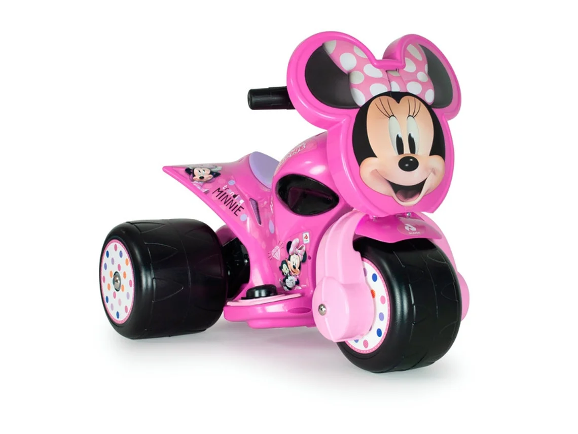 Moto INJUSA Trimoto Samurai Minnie Mouse 6V Rosa (Edad Mínima: 12 Meses - 61 x 52 x 49,5 cm)
