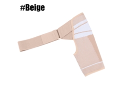 Soporte de hombro de una pieza, manga de compresión ajustable para el brazo (beige L/XL)