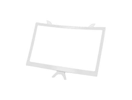 Lupa de pantalla de teléfono plegable 3D muy clara 10/14 pulgadas pantalla de teléfono curva soporte amplificador de vídeo para ver televisión-blan...