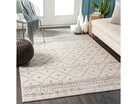 Alfombra Bereber Étnico SURYA Blanco/Gris 120x170 cm