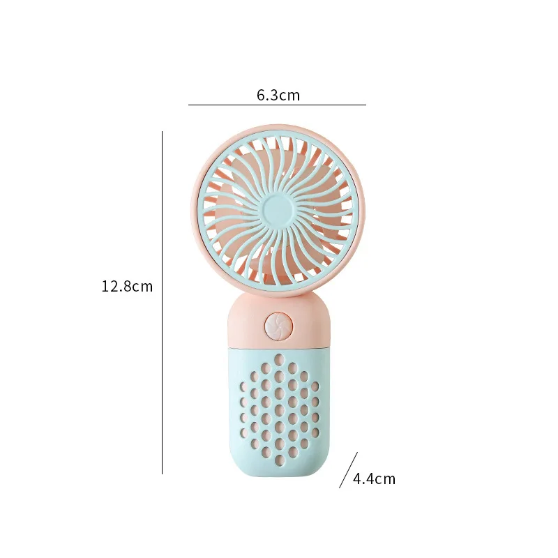 Mini Ventilador De Mano (rosa), Portátil, Silencioso, Recargable, Para Exteriores.