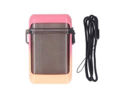 Caja De Bolsillo Impermeable Transparente Multifuncional Para Tarjetas Y Insignias, Color Rosa Degradado