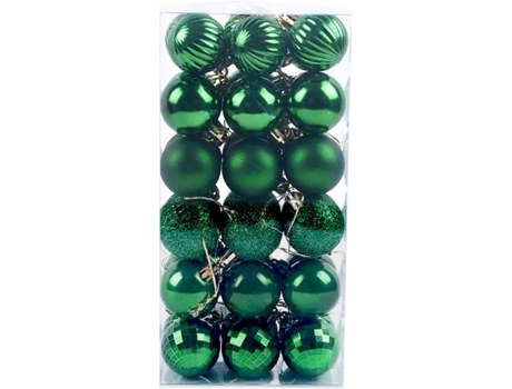 Adornos de bolas de Navidad, adornos navideños irrompibles, bolas de árbol, colgantes, decoración de fiesta de Halloween, adornos de bolas p(Verde)