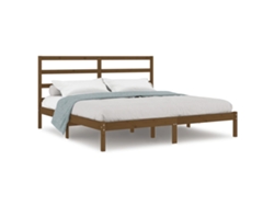 Maison Exclusive - Estructura De Cama Madera Maciza De Pino Marrón Miel 200x200 Cm