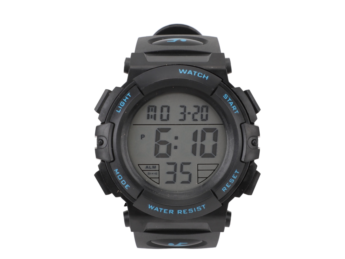 Reloj Digital Para Hombre Con Calendario Y Alarma, Resistente Al Agua, Luz Nocturna, Deportivo, Para Exteriores, Azul.