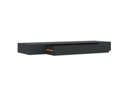 Estante de pared VIDAXL Negro Tablero DM (80x25x8 cm)