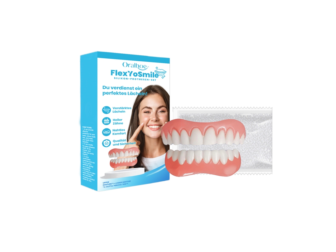 Juego de prótesis dentales cosméticas: Mejore su sonrisa con un cuidado de prótesis dentales fácil de usar.