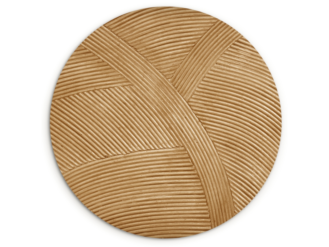 El Cuadro Estructura - Naturaleza - Arte - Ratán 120x120 Cm