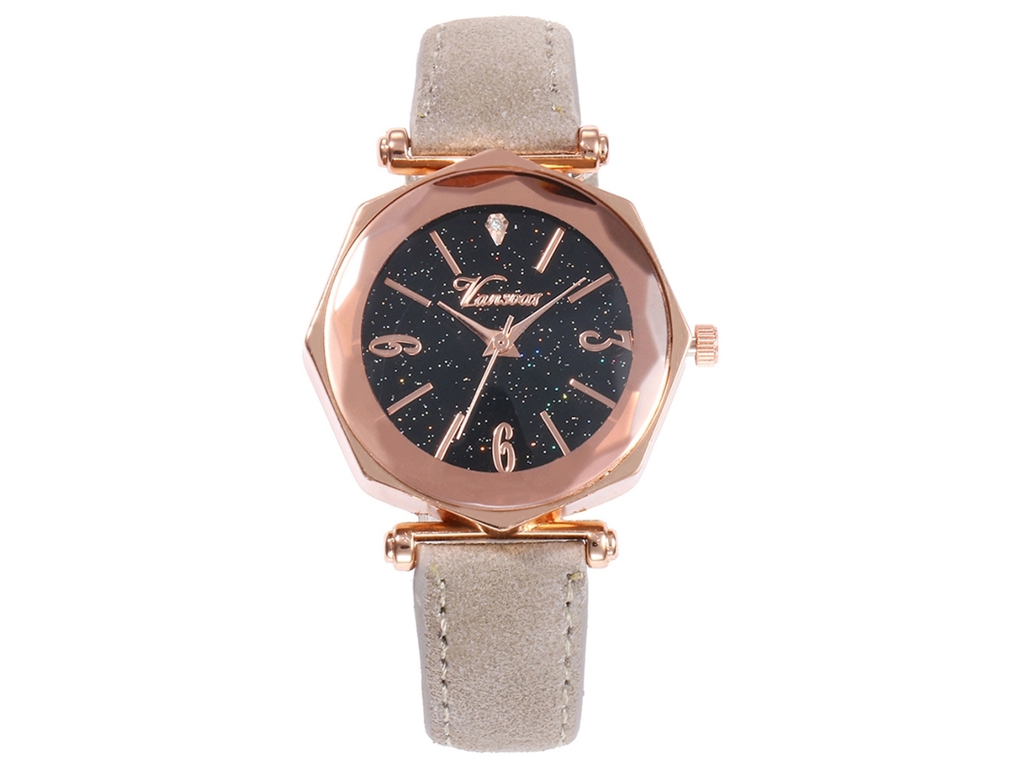 Reloj De Pulsera De Moda Para Mujer Con Correa De Pu, Estilo Casual, Gris.