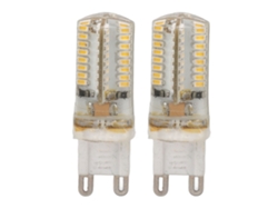 2 bombillas LED G9 profesionales de 2026 con 64 LED, alto brillo, cerámica, 3W, AC110V para lámparas colgantes.