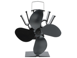 Ventilador de sobremesa Primerox con 4 aspas, alimentado por calor.