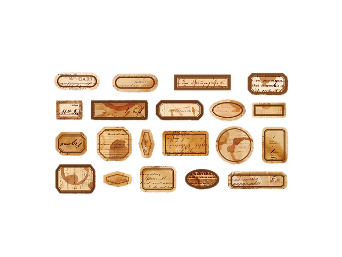 40 pegatinas para álbumes de recortes, fáciles de quitar, decorativas, para diarios, planificadores, calendarios, estilo coco y café con leche.