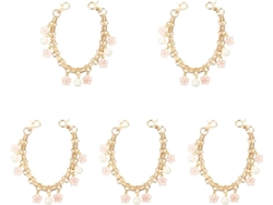5 Piezas De Cadena De Extensión Para Bolso, Elegantes Cuentas, Correa De Hombro Ajustable.