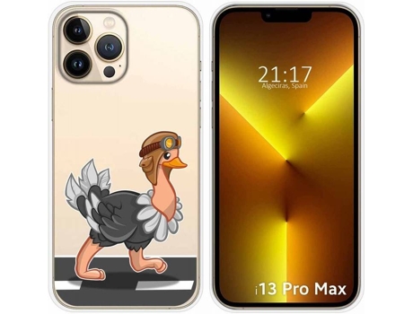 Carcasa iPhone 13 Pro Max (6.7) TUMUNDOSMARTPHONE Avestruz Dibujos Multicolor