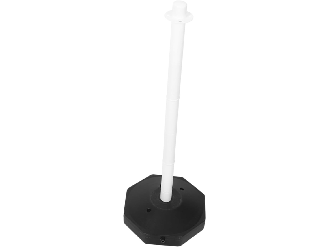 Cono De Señalización Vial Blanco Sólido, Poste De Señalización Con Base Rellenable Con Agua