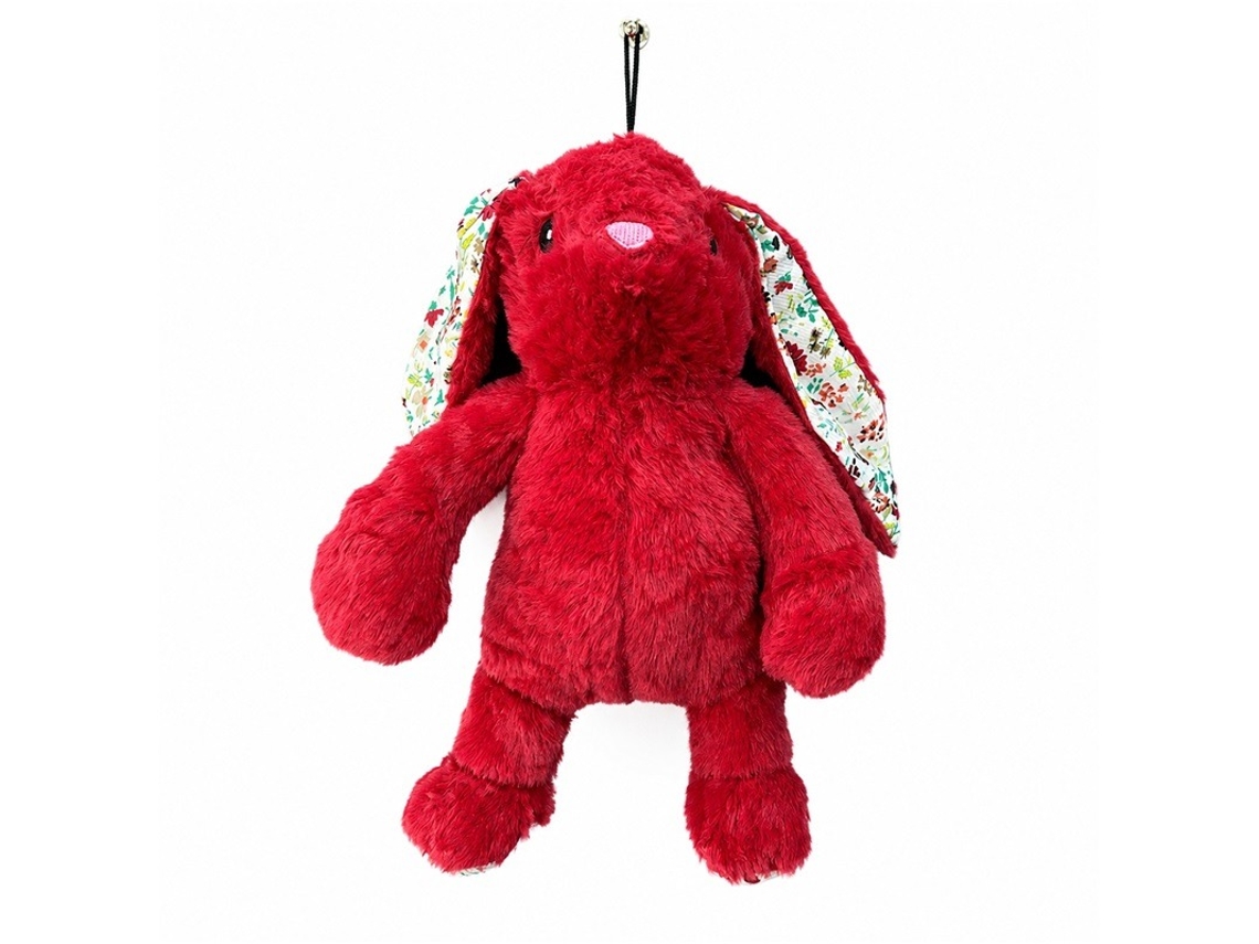 Conejo Peluche Rojo Juguete Suave Regalo Mono 35x25cm