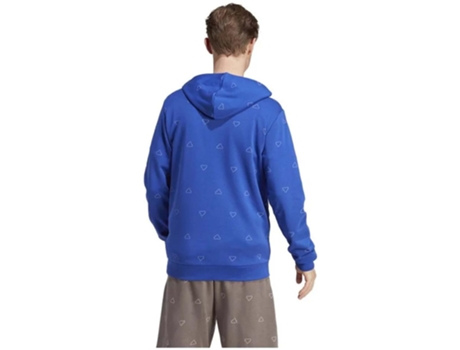 Sudadera de Hombre ADIDAS Capucha Azul (L)