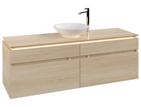 Módulo de lavabo Villeroy &amp Boch Legato B671 1600x550x500mm centro lavabo iluminación LED
