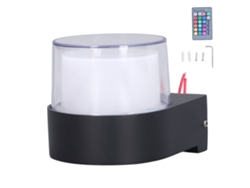 Rebe-lámpara De Pared Exterior Led 5w Rgb Control Remoto Impermeable Para Dormitorio Sala Ac85-265v