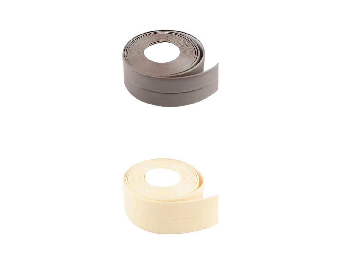 2 Piezas Tira Selladora De Pvc Autoadhesiva Impermeable Para Cocina Y Baño Antimoho Resistente Al Calor 3.2m