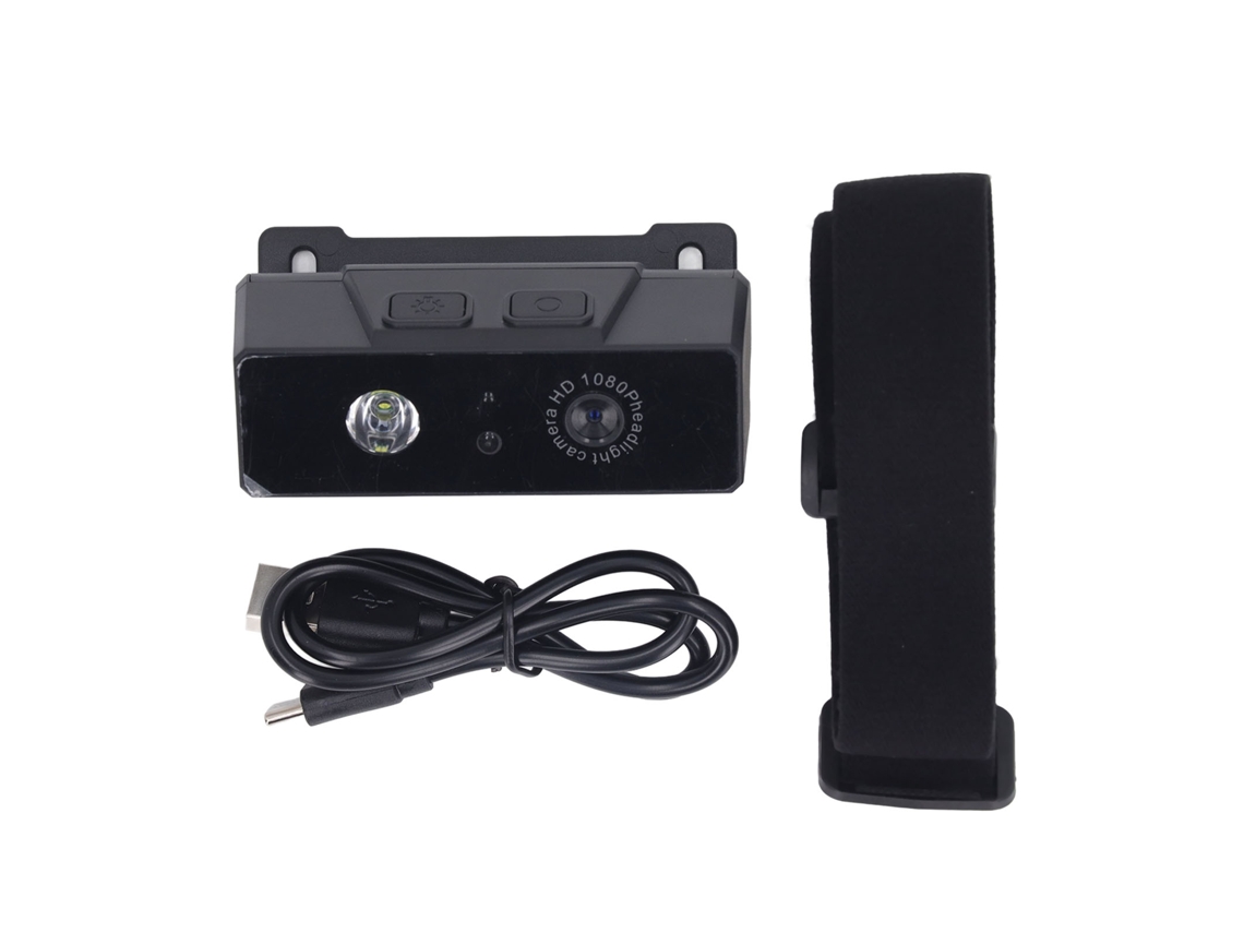 Cámara Con Linterna Led, Visión Nocturna 1080p, Resistente Al Agua Ip68 Para Deportes Al Aire Libre, Camping, Senderismo Y Pesca.